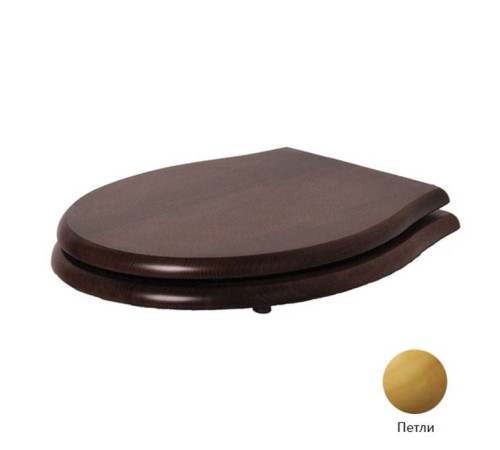 Сиденье для унитаза Azzurra Jubilaeum массив ореха микролифт орех/золото 1800NM/F noce/oro