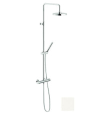 Душевая система термостатическая Paffoni LIVE верхний душ 200 мм матовый белый LV00030/50WM