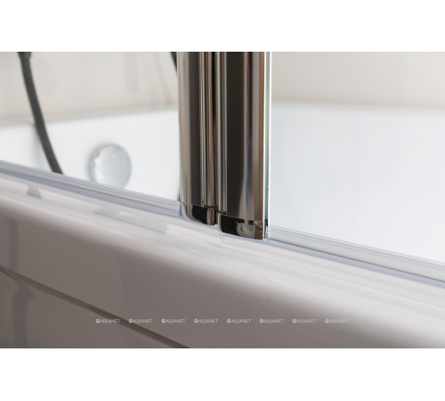 Шторка для ванны Aquanet Alfa 4 1220x1400 мм прозрачное стекло профиль хром NF6222-pivot