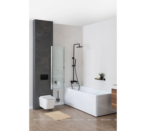 Шторка для ванны Aquanet Alfa 4 1220x1400 мм прозрачное стекло профиль хром NF6222-pivot