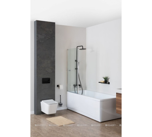 Шторка для ванны Aquanet Alfa 4 1220x1400 мм прозрачное стекло профиль хром NF6222-pivot