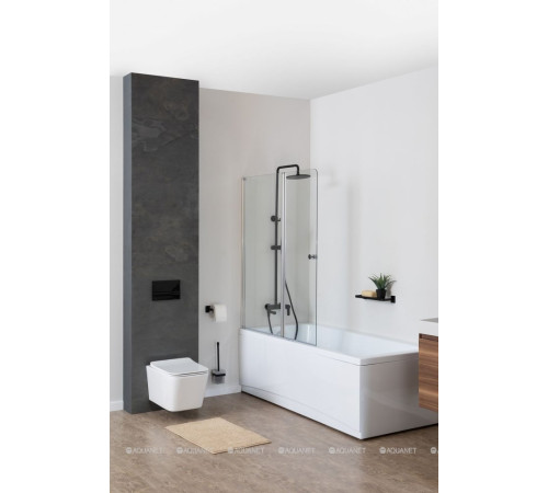 Шторка для ванны Aquanet Alfa 4 1220x1400 мм прозрачное стекло профиль хром NF6222-pivot
