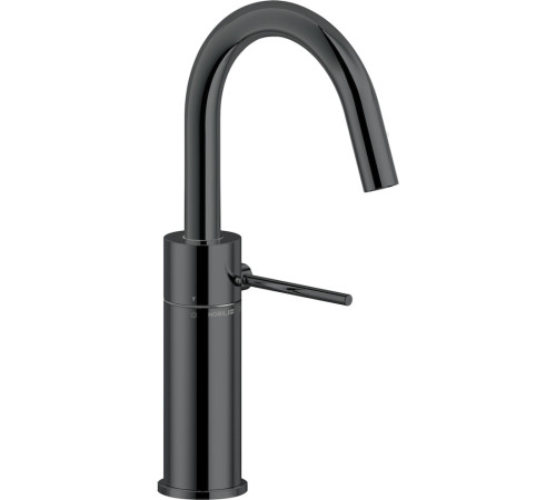 Смеситель для раковины Nobili Velis без донного клапана глянцевый черный VE125138/3FLP