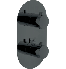 Смеситель для ванны термостатический Paffoni Live внешняя часть глянцевый черный WE00102/TFLP