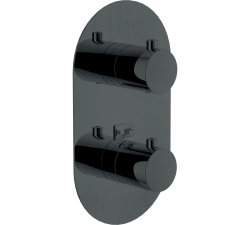 Смеситель для ванны термостатический Paffoni Live внешняя часть глянцевый черный WE00102/TFLP