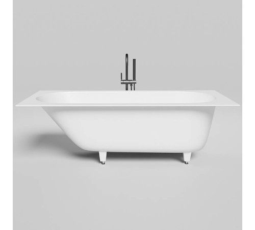 Ванна встраиваемая Salini Ornella 180х80х60 см овальная чаша S-Stone белый матовый комплект 102422M