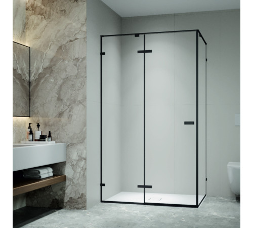 Душевой уголок RGW SV-040B 1200x900 мм черный прозрачное стекло 353204029-14