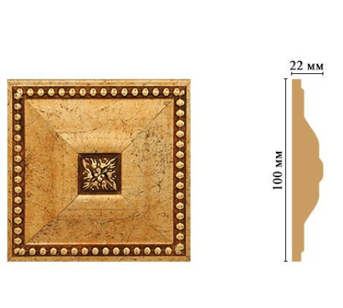 Вставка декоративная Decomaster D209-552 100x100x22 мм D209-552