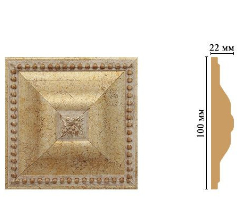 Вставка декоративная Decomaster D209-553 100x100x22 мм D209-553
