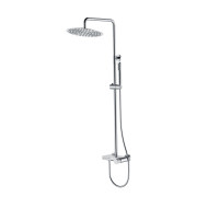 Душевая стойка Boheme Stick Linea со смесителем и верхним душем 30 см хром 128-CRCR.3