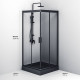 Душевое ограждение AM.PM Gem Black Edition 90х90 см без поддона W90G-403-090BT