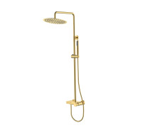 Душевая стойка Boheme Stick Linea со смесителем и верхним душем 30 см золото 128-GG.3