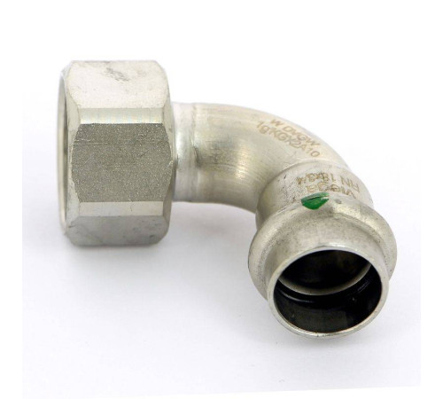 Угольник переходной Viega Sanpress Inox 90° 18х3/4 пресс-В нержавеющая сталь 437107