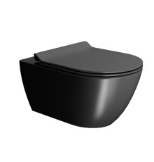 Уценка. Унитаз подвесной безободковый GSI Pura Swirlflush 550х360 мм черный матовый 881526_УЦ/3