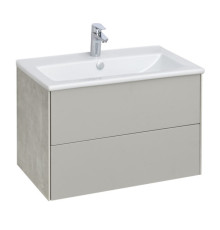 Комплект мебели для ванной Aquaton Сохо 75 Слэйт/галька серая с раковиной Элина 75 1A2581K1AJ9A0