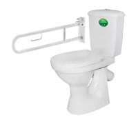 Унитаз-компакт Sanita Luxe Персона Стандарт с откидным поручнем нижний подвод косой выпуск 42301120012