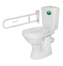 Унитаз-компакт Sanita Luxe Персона Стандарт с откидным поручнем нижний подвод косой выпуск 42301120012