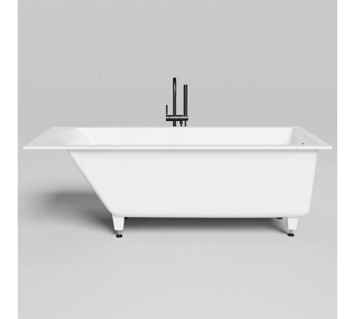 Ванна встраиваемая Salini Cascata KIT 170х75х60 см с сифоном и ножками S-Sense белый глянцевый 104313G