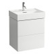 Тумба с раковиной Laufen Kartell 58х45х60 см 2 ящика подвесная белый матовый 4.0756.9.033.640.1/8.1033.3.000.104.1