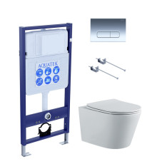 Комплект инсталляции AQUATEK ВЕГА-1905-016 рама INS-0000012 кнопка KDI-0000016 унитаз AQ1905-00 крепеж KKI-0000001