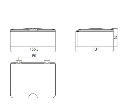 Контейнер для бумажных платков emco System2 настольный черный/хром 3539 001 01