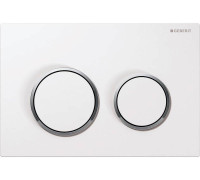 Смывная клавиша Geberit Omega20 для двойного смыва белый/глянцевый хром 115.085.KJ.1