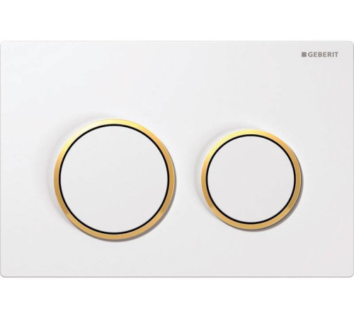 Смывная клавиша Geberit Omega20 для двойного смыва белый/позолота 115.085.KK.1