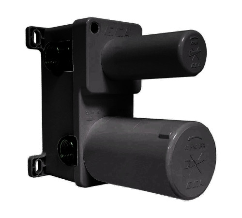 Скрытая часть смесителя TOPAZ на 3 режима матовый черный 102166301C1EX