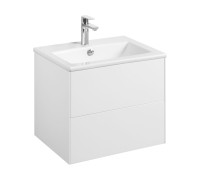 Комплект мебели для ванной Aquaton Сохо 60 Белый глянец с раковиной Элина 60 1A2580K2AJ010