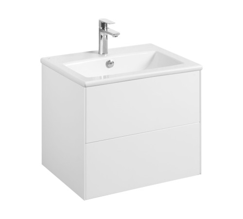 Комплект мебели для ванной Aquaton Сохо 60 Белый глянец с раковиной Элина 60 1A2580K2AJ010