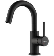 Смеситель для раковины Aquanet Europa без донного клапана матовый черный AQ1307MB