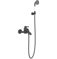 Смеситель для ванны Aquanet Классик с душевым набором матовый черный AQ1549MB