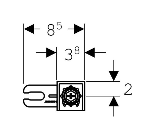 Комплект креплений к стене Geberit Duofix для отдельного монтажа (2 шт) 111.839.00.1