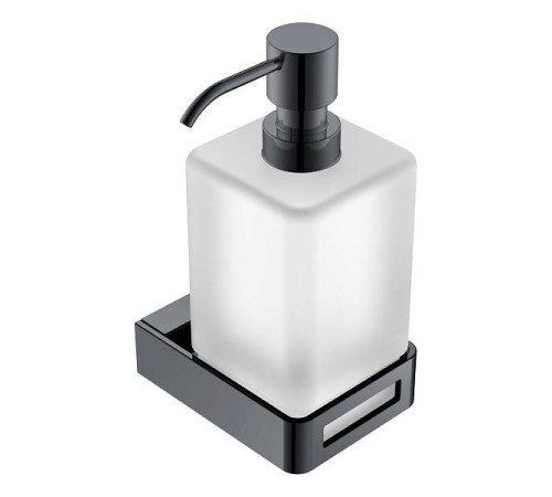 Дозатор для жидкого мыла подвесной Boheme Q антрацит 10957-SGM