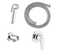 Комплект для гигиенического душа Grohe BauFlow со встраиваемым смесителем и шлангом хром 29328000