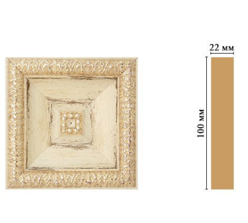 Вставка декоративная DECOMASTER D207-1028 100х100х22 мм D207-1028