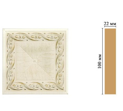Вставка декоративная DECOMASTER D207 100x100x22 мм D207-6