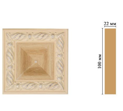 Вставка декоративная DECOMASTER D207-11 100х100х22 мм D207-11