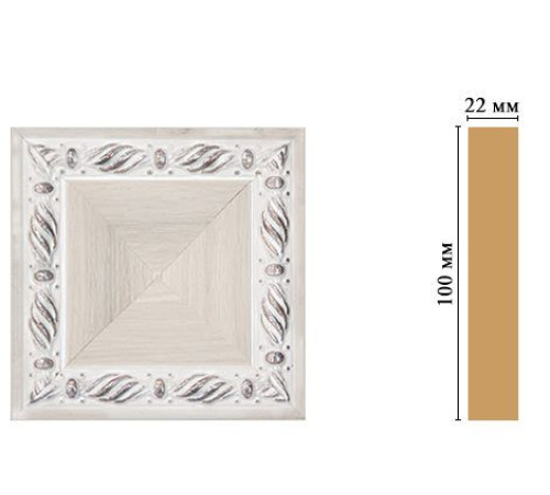 Вставка декоративная DECOMASTER D207-14 100х100х22 мм D207-14