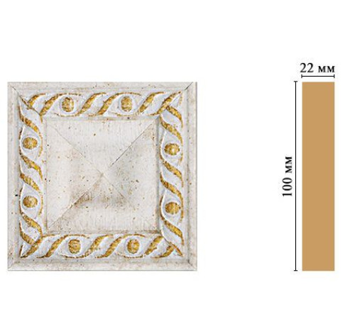 Вставка декоративная DECOMASTER D207 100x100x22 мм D207-40