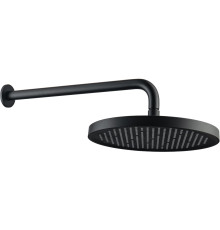 Верхний душ Aquanet AQ2080MB круглый настенный 260х20 мм матовый черный AQ2080MB