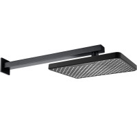 Верхний душ Aquanet AQ2081MB прямоугольный настенный 305х205х25 мм матовый черный AQ2081MB