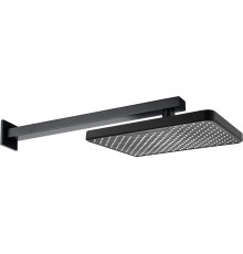 Верхний душ Aquanet AQ2081MB прямоугольный настенный 305х205х25 мм матовый черный AQ2081MB