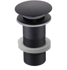 Сливной набор для раковины Aquanet Push-open без перелива матовый черный AQ6000MB