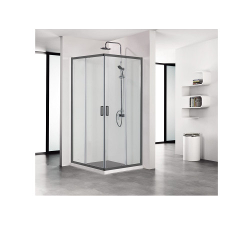 Душевой уголок Aquanet ARI KV 08020BL 800x800x2000 мм квадратный черный/прозрачное стекло AQ ARI KV 08020BL