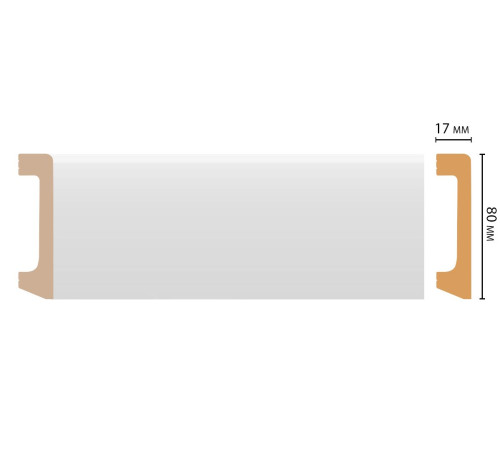 Плинтус напольный DECOMASTER D235 ДМ 80х17х2000 мм D235 ДМ