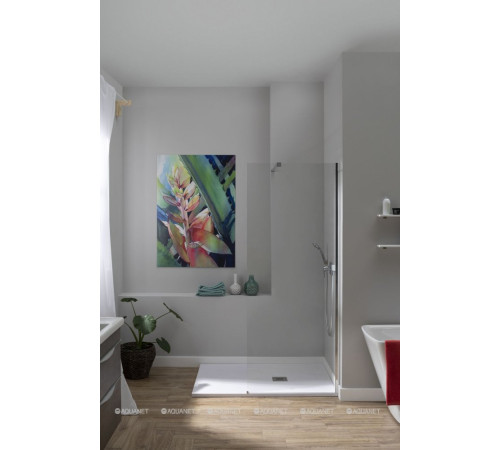 Боковое стекло Aquanet Cinetic 800 мм хром прозрачное 6 мм AE12-F-80H190U-CT