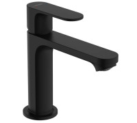 Смеситель для раковины Hansgrohe Rebris S 110 с донным клапаном черный матовый 72517670