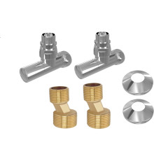 Комплект вентилей Aquanerba AQ 1020CH круглые 3/4х1/2 хром (2 шт) AQ 1020CH