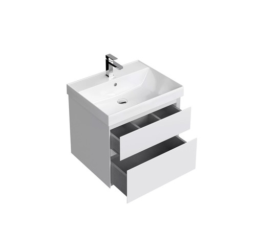 Тумба подвесная Kerama Marazzi Cubo 60 см с ящиками белая матовая CUB.60.2\WHT.M